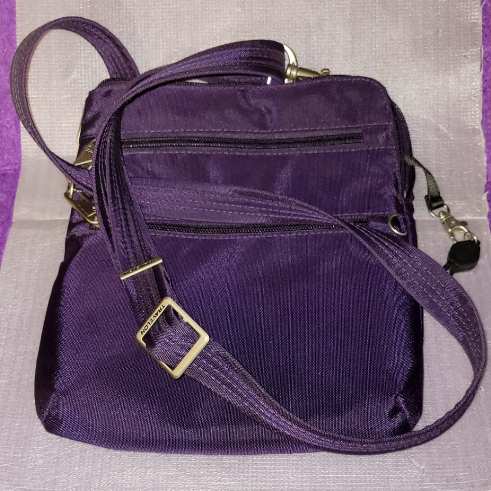 Travelon Anti-theft Classic Slim Dbl Zip Crossbody Bag